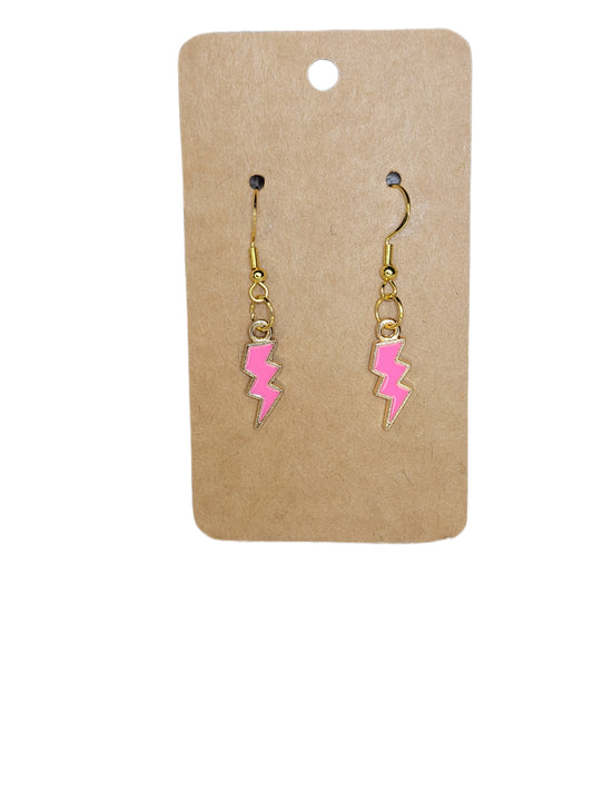 Pink Lightning Earrings