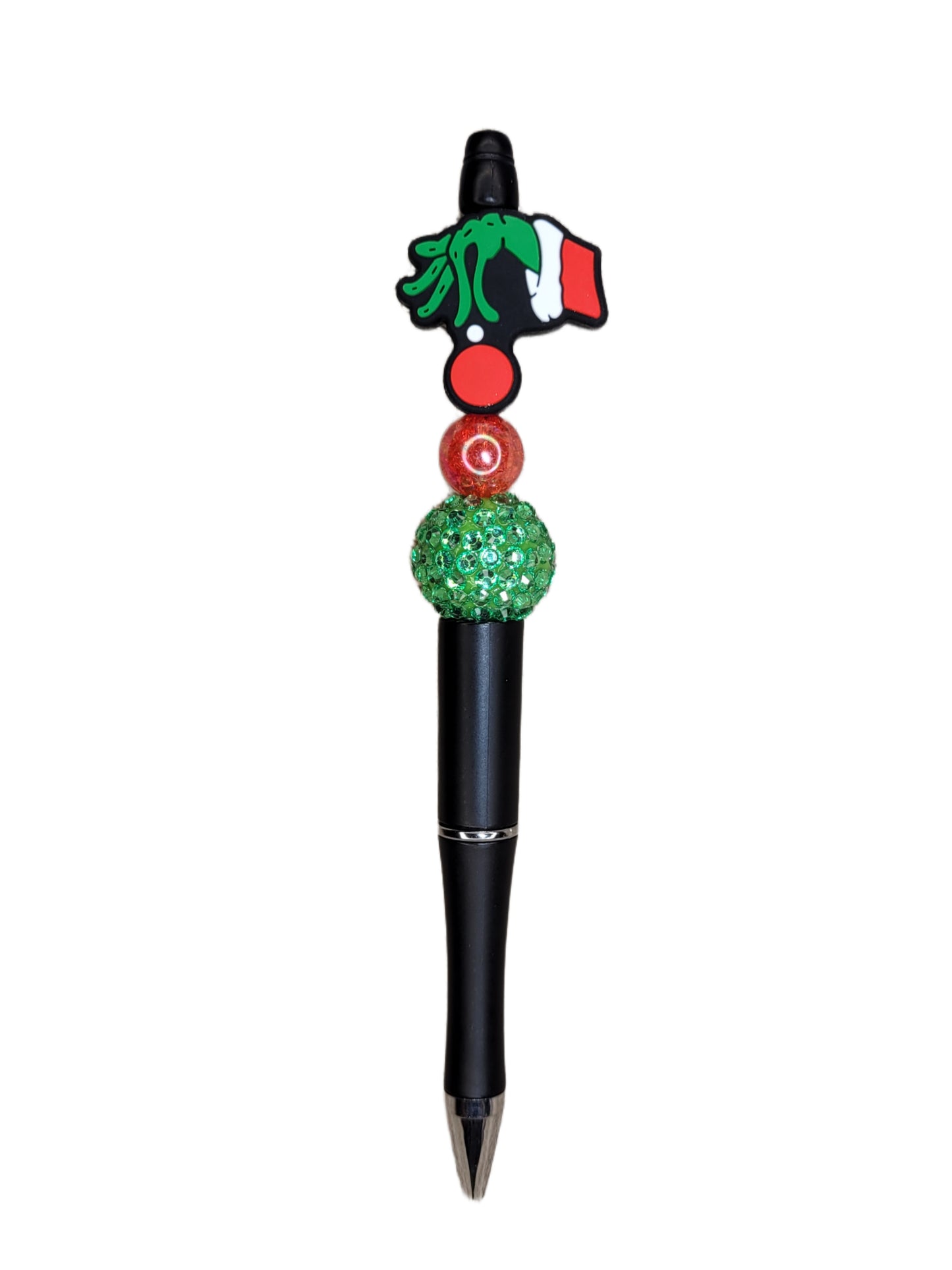 Grinch Ornament With Green Rhinestone Pen