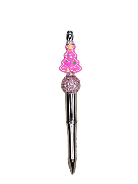 Hot Pink Christmas Tree Pen