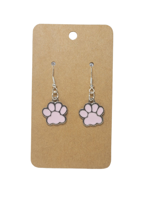 Pink Paws Earrings