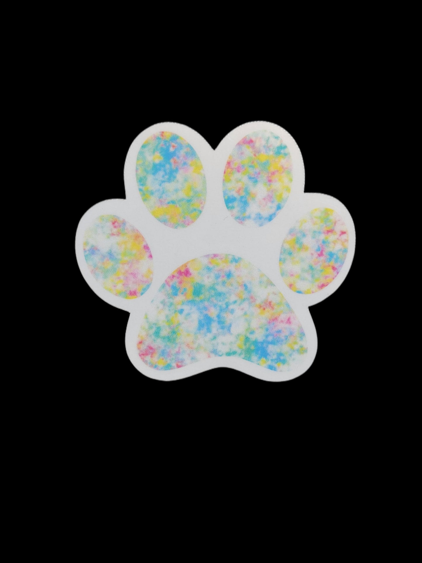 Pastel Tie Dye Paw Print