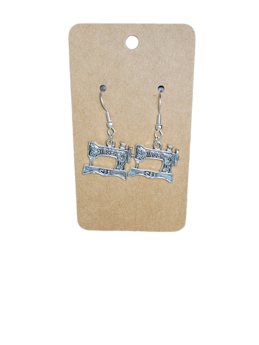 Antique Sewing Machine Earrings