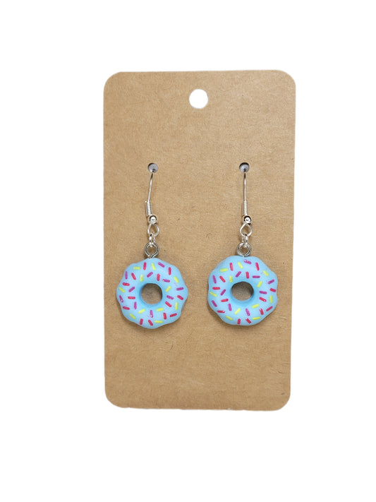 Blue Donut Earrings